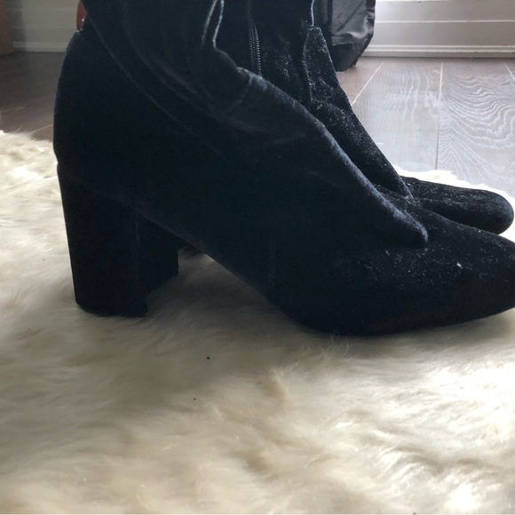 Jeffrey Campbell Over-The-Knee Velvet Boots | Size: 8.5 - Picture 3 of 12